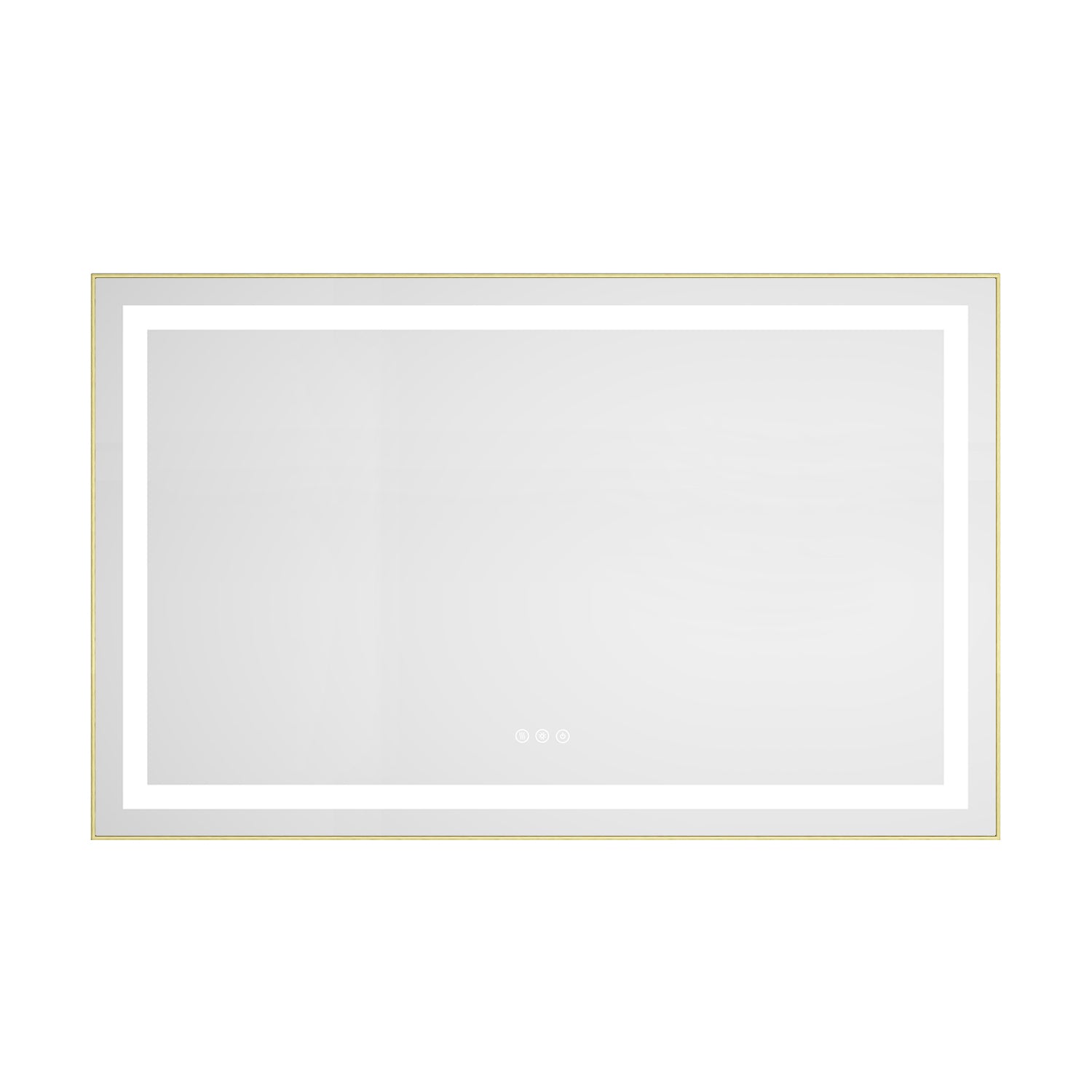 48 x 30 Inch LED Bathroom Mirror with Front and Backlight, Wall Mounted Vanity Mirror with Aluminum Frame, Anti-Fog, Memory, 3 Colors, Stepless Dimmable