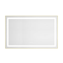 48 x 30 Inch LED Bathroom Mirror with Front and Backlight, Wall Mounted Vanity Mirror with Aluminum Frame, Anti-Fog, Memory, 3 Colors, Stepless Dimmable