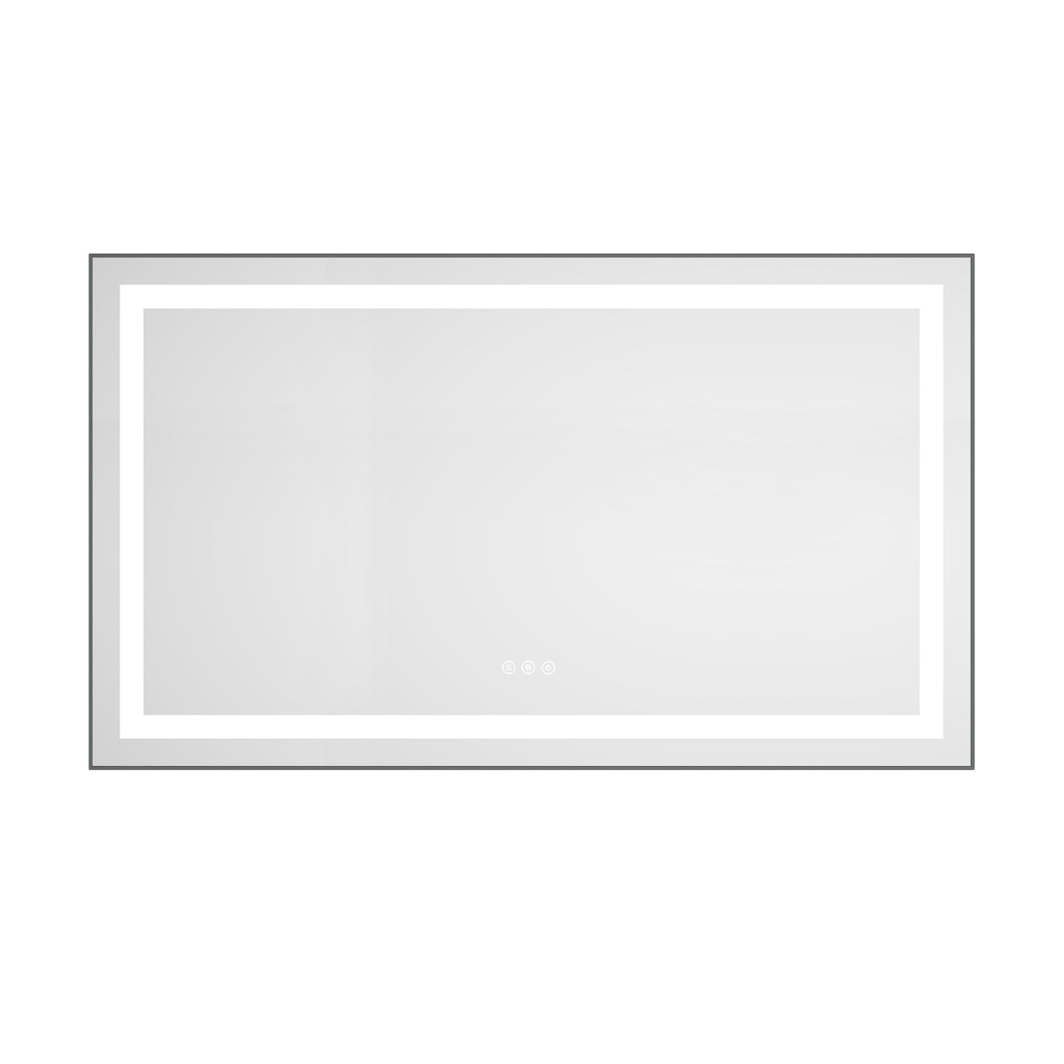 48 x 28 Inch LED Bathroom Mirror with Front and Backlight, Wall Mounted Vanity Mirror with Aluminum Frame, Anti-Fog, Memory, 3 Colors, Stepless Dimmable