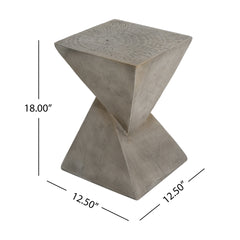 TESS Modern Side Table – Stylish Cent Table Compatible with Living Room, Bedroom, or Office – Versatile Home Furniture with Design and Sturdy Construction,Light gray Color