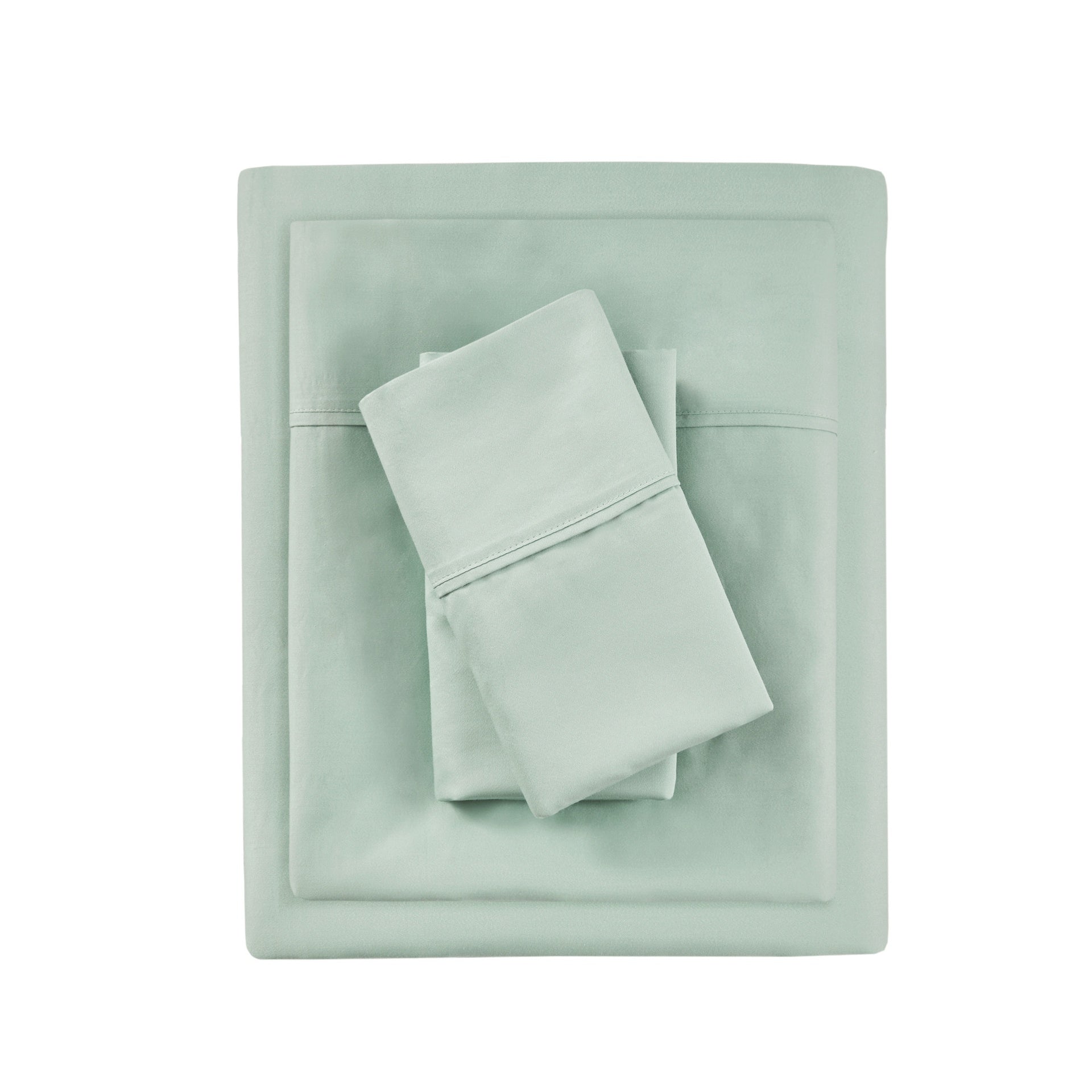 4-Piece Cal King HeiQ Smart Temperature Cotton Blend Sheet Set, Seaform