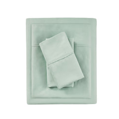 4-Piece Cal King HeiQ Smart Temperature Cotton Blend Sheet Set, Seaform
