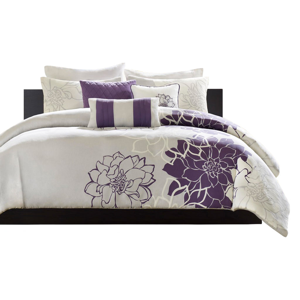 King/Cal King 6 Piece Printed Duvet Cover Set