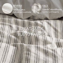 3 PCS Cal King Duvet Set Grey