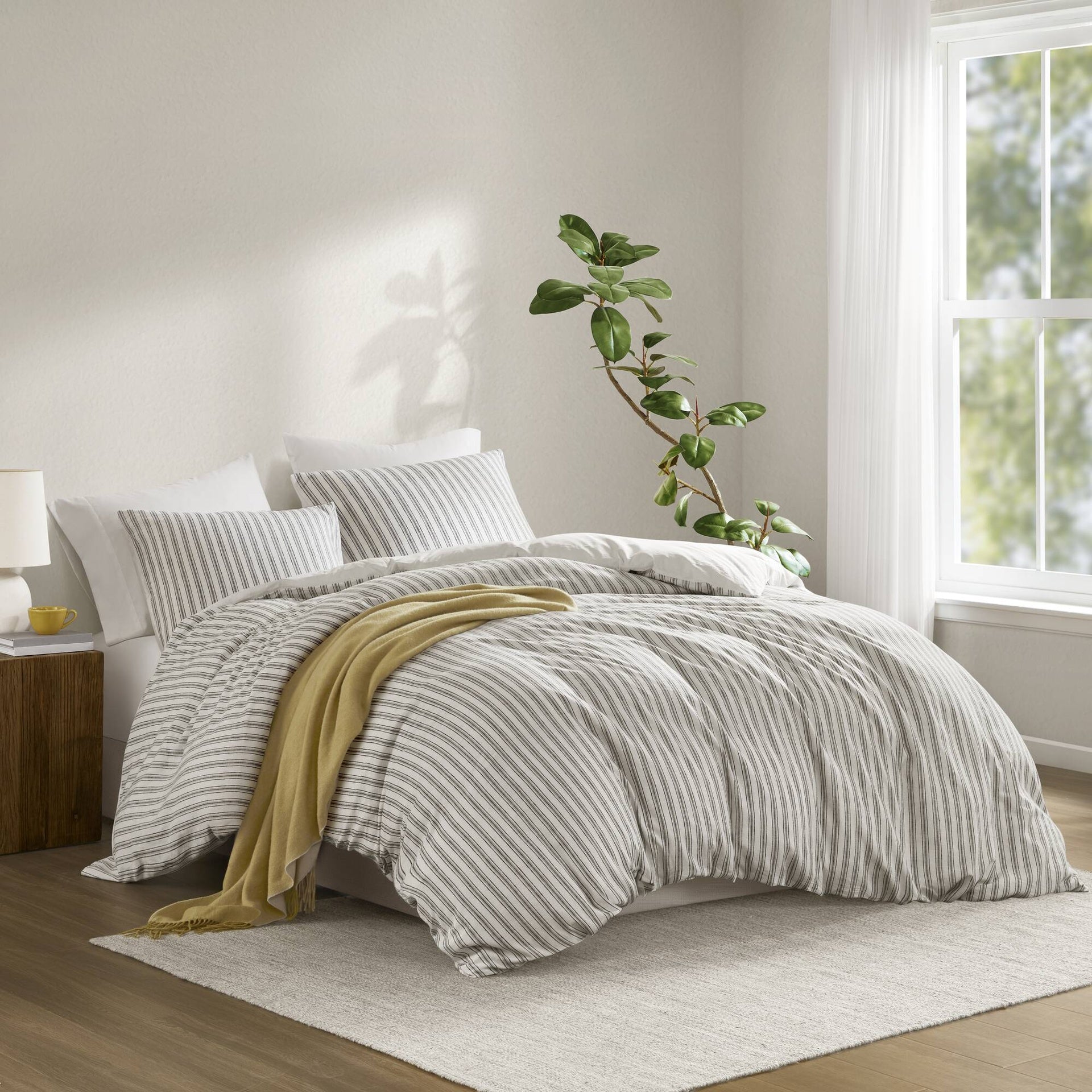 3 PCS Cal King Duvet Set Grey