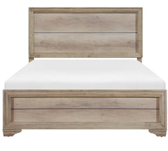 Contemporary Natural Finish 1pc Twin Size Bed Premium Melamine Board Wooden Bedroom Furniture