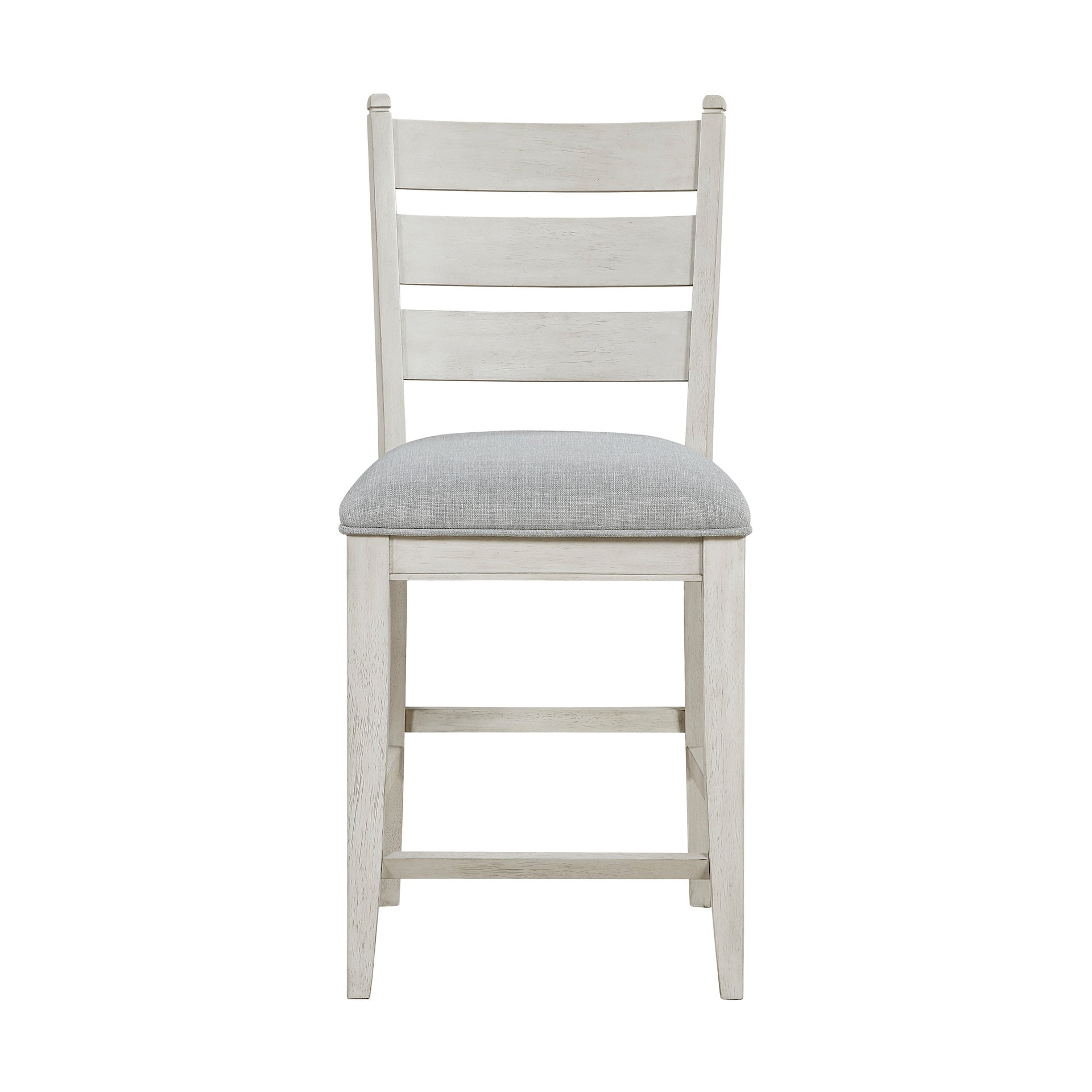 Farmhouse Dining Furniture Set of 2 Counter Height Chairs Antique White Finish Wooden Durable Comfortable Padded Seat