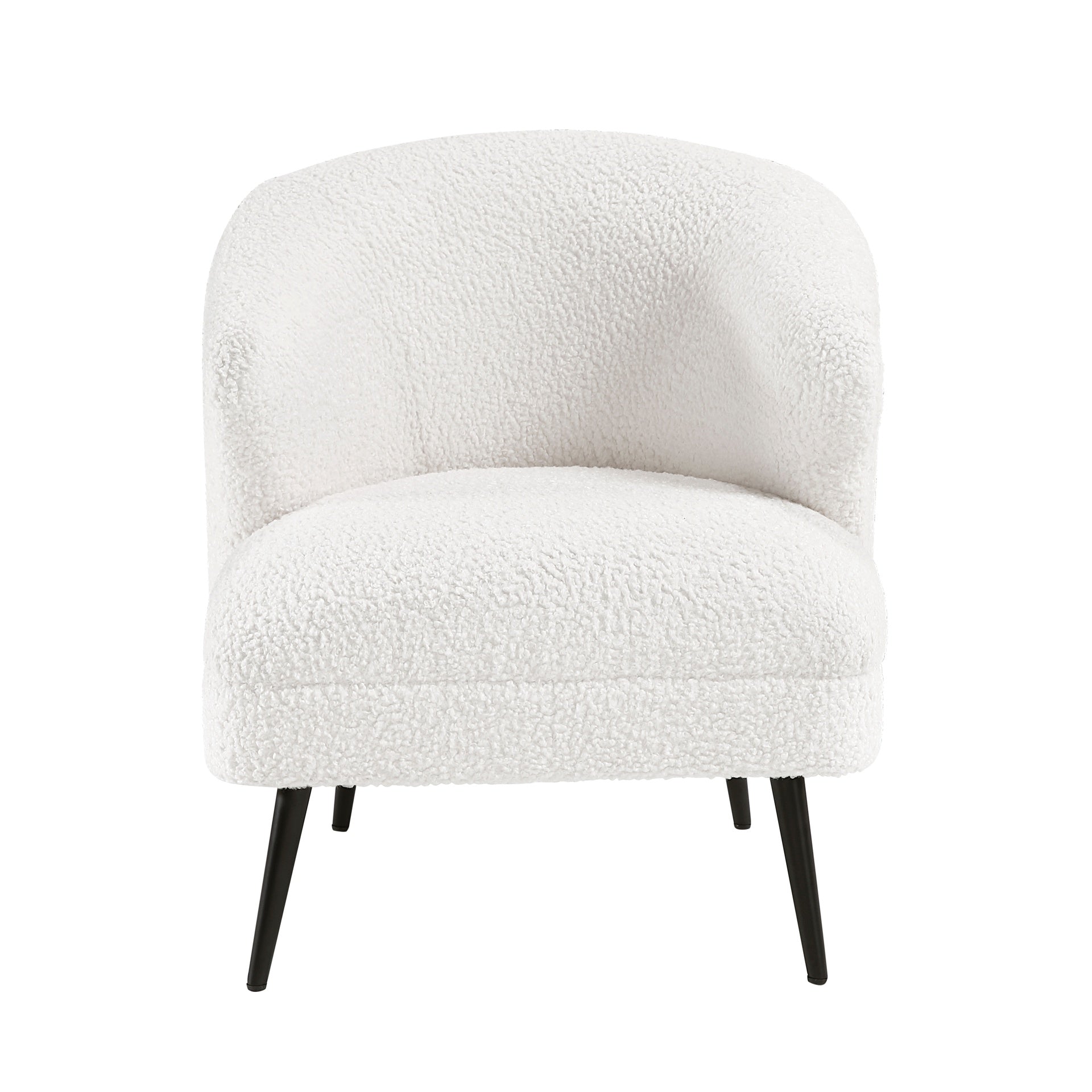 Luxury Living Room Furniture 1pc Accent Chair Beige Boucle Upholstery, High-Density Foam Seat Cushions