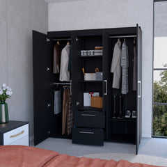 Wenge All-In-One 2-Door Armoire