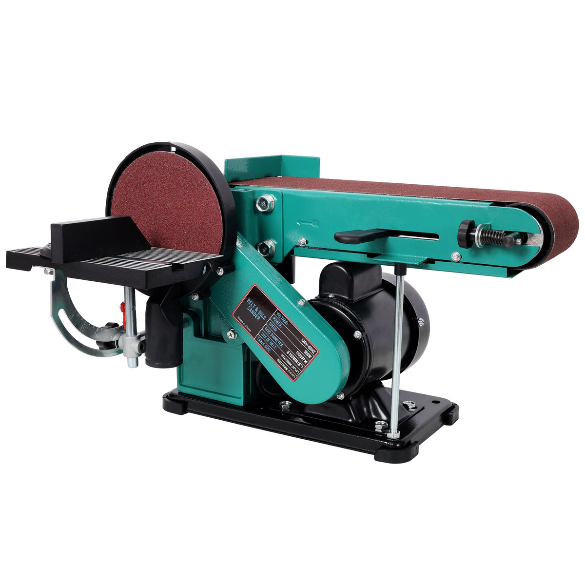 4" x 36" Belt Sander 6" Disc Polisher Grinder Sanders,120V/60Hz.UL certificate, Green Color