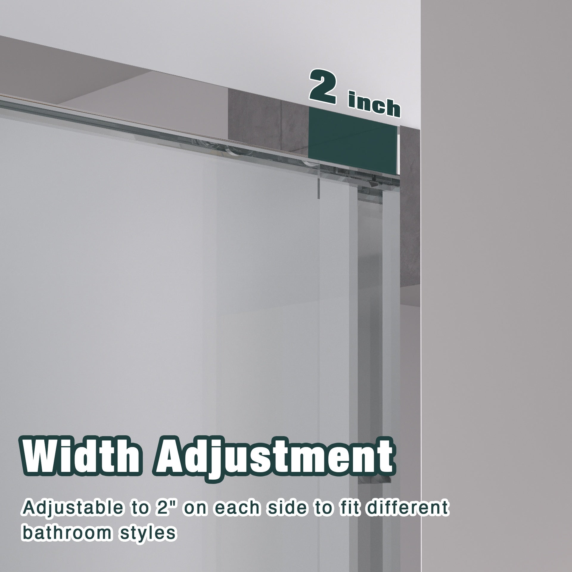56-60"x58" Aluminum Frame Double Sliding Bathtub Screen, Bypass Bathroom Sliding Door with Premium 1/4" (6mm) Clear Tempered Glass, Chrome Hardware Sliding Glass Shower Enclosure,Chrome Finished