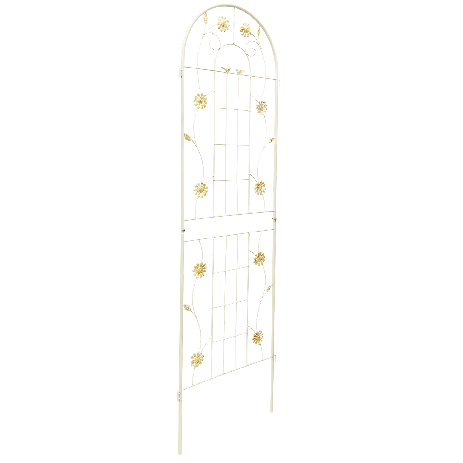 4 Pack Metal Garden Trellis 71" x 19.7" Rustproof Trellis for Climbing Plants Outdoor Flower Support Cream White