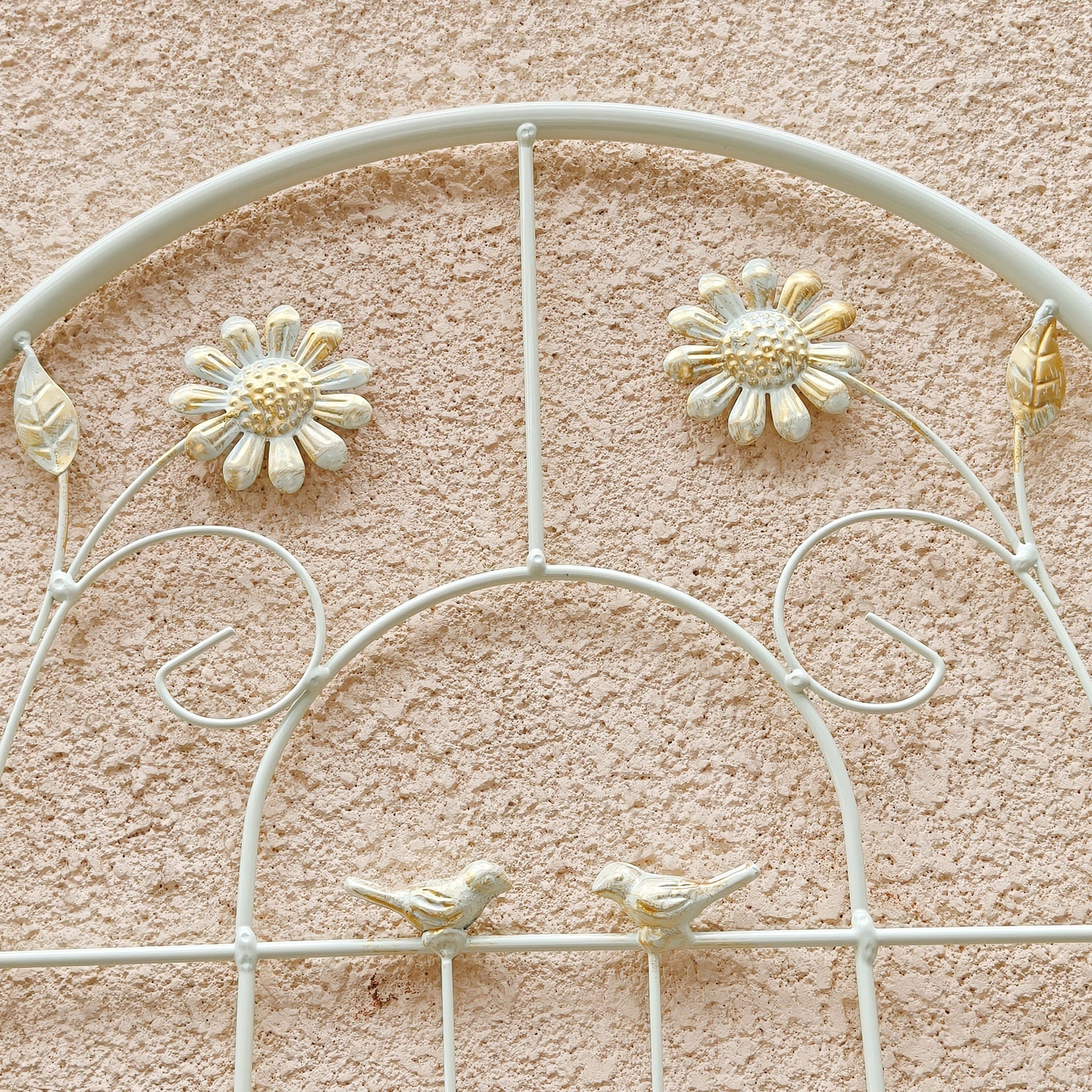 4 Pack Metal Garden Trellis 71" x 19.7" Rustproof Trellis for Climbing Plants Outdoor Flower Support Cream White