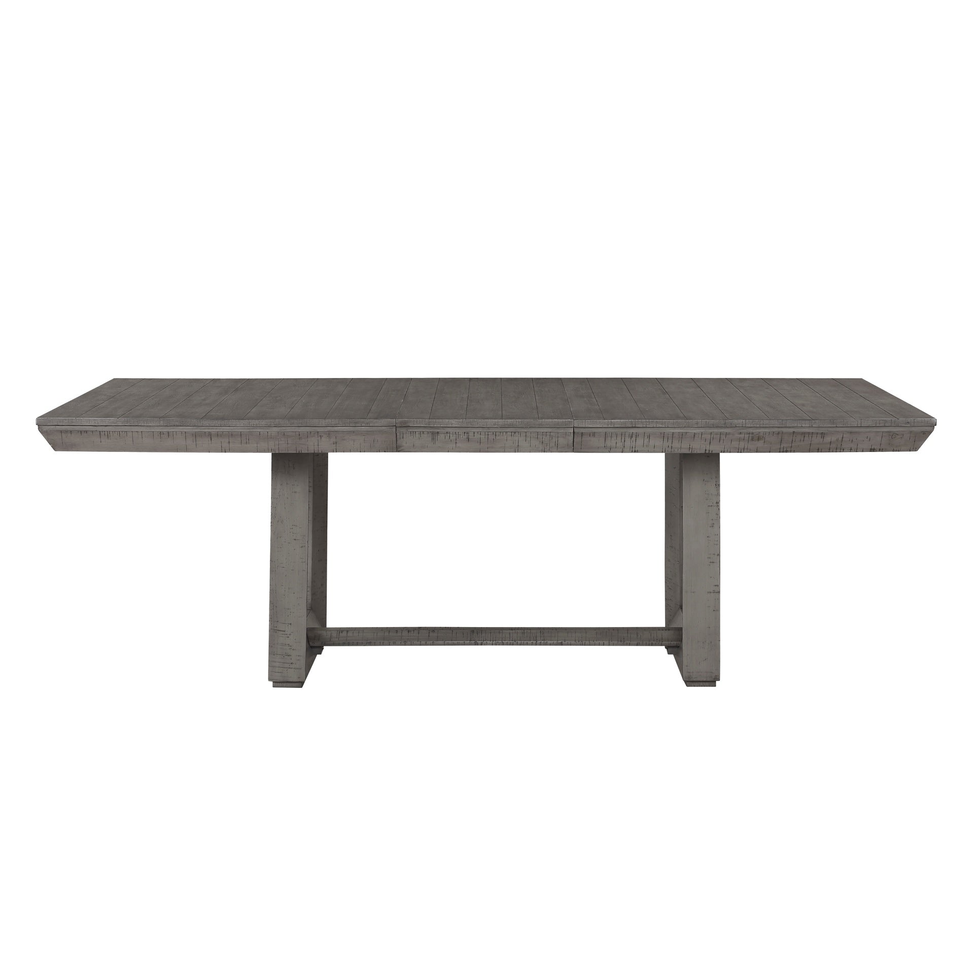 Modern Rustic Design Gray Finish 1pc Dining Table with Separate Extension Leaf Casual Dining Room Furniture