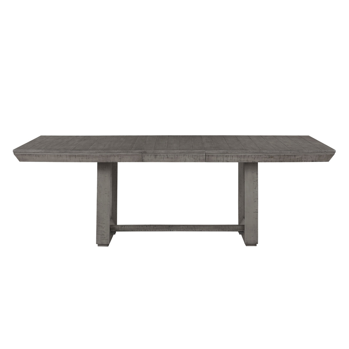 Modern Rustic Design Gray Finish 1pc Dining Table with Separate Extension Leaf Casual Dining Room Furniture