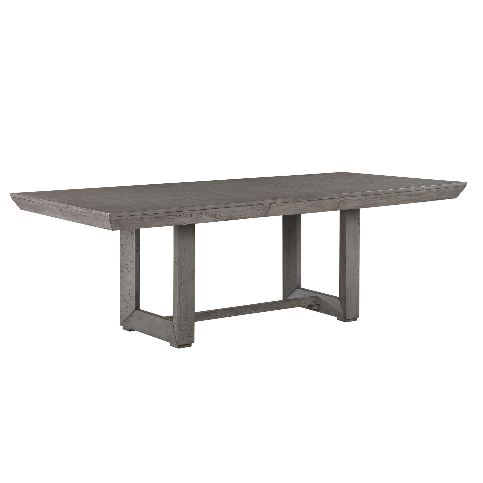 Modern Rustic Design Gray Finish 1pc Dining Table with Separate Extension Leaf Casual Dining Room Furniture