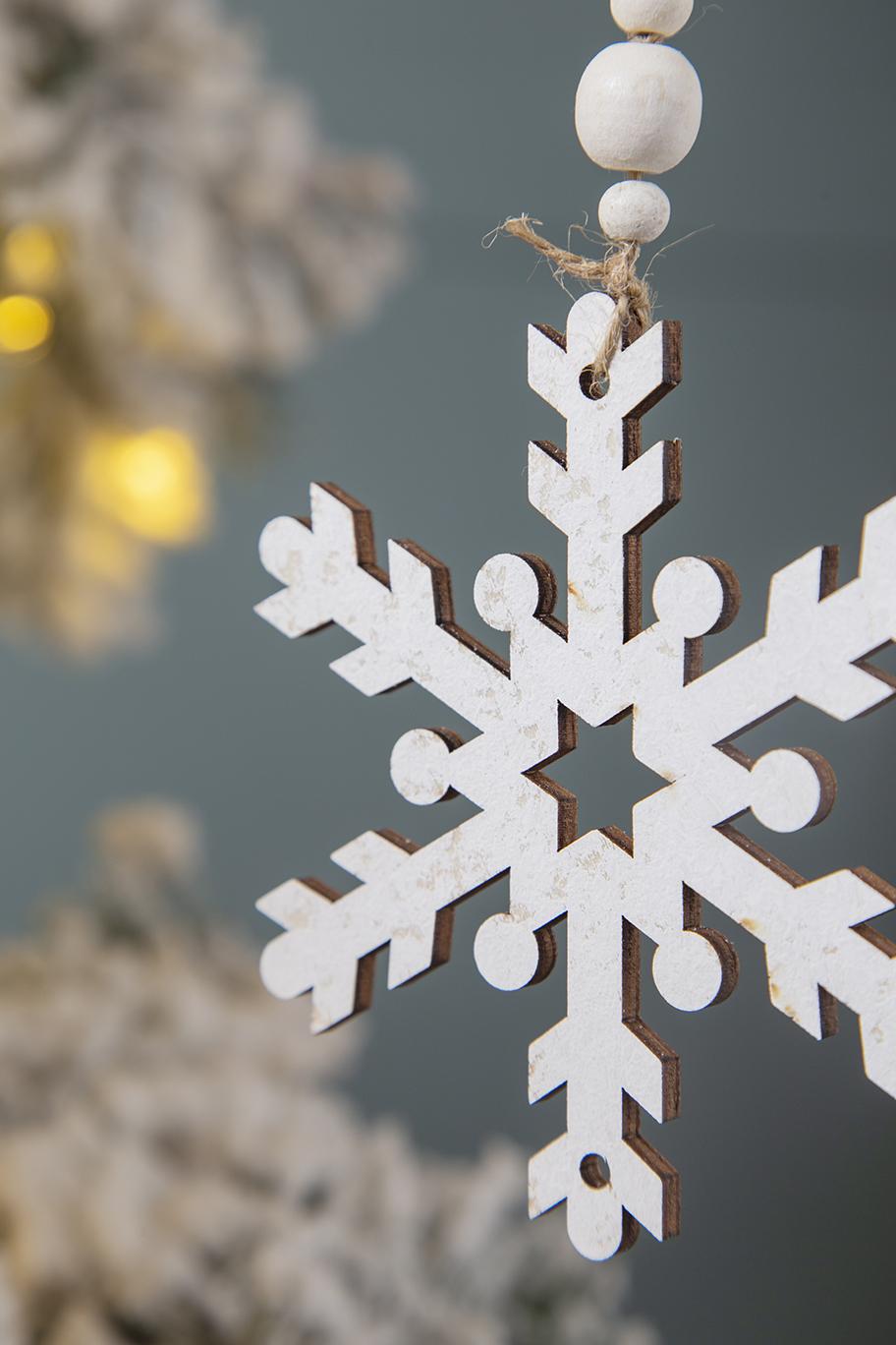 9.8x4.7" Snowflake Ornament, Hanging Home Decor Accents for Christmas Tree, Holiday Display, Set of 12