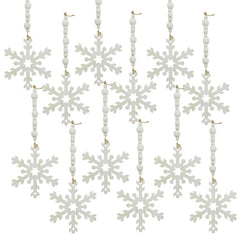 9.8x4.7" Snowflake Ornament, Hanging Home Decor Accents for Christmas Tree, Holiday Display, Set of 12