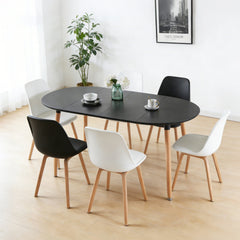 Extensible table,DINING TABLE,OFFICE TABLE,COFFEE TABLE,wood leg,MDF top,100/140/180x100x75cm,black color