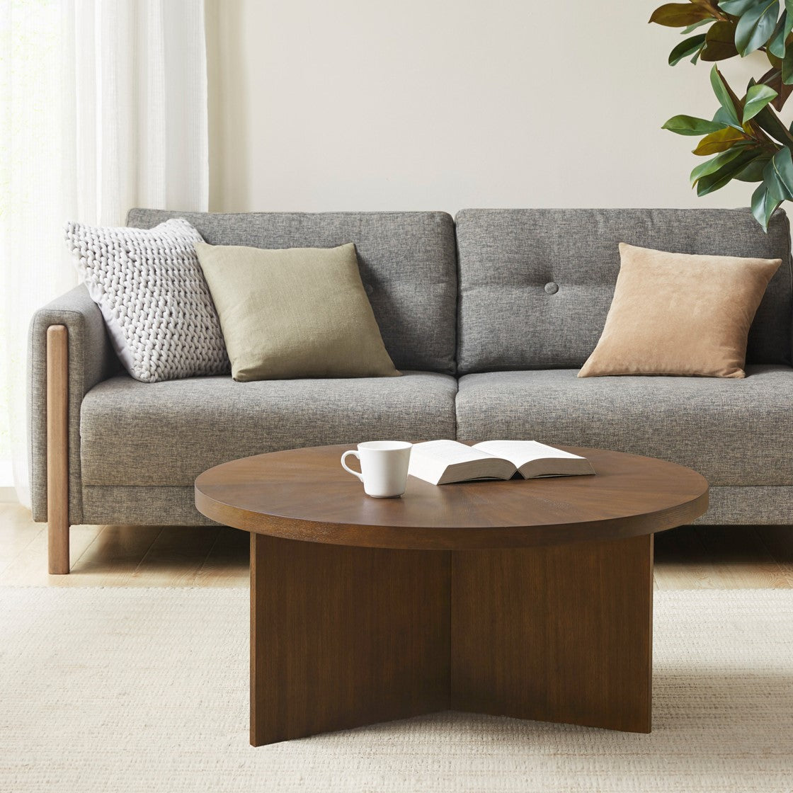 1 PCS See below Round Coffee table Brown