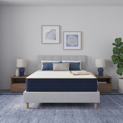 10 Inch Queen size Medium Firm Euro Top Hybrid Cooling Gel Infused Pocket Spring and Memory Foam Mattress, Bed in a Box, CertiPUR-US Certified