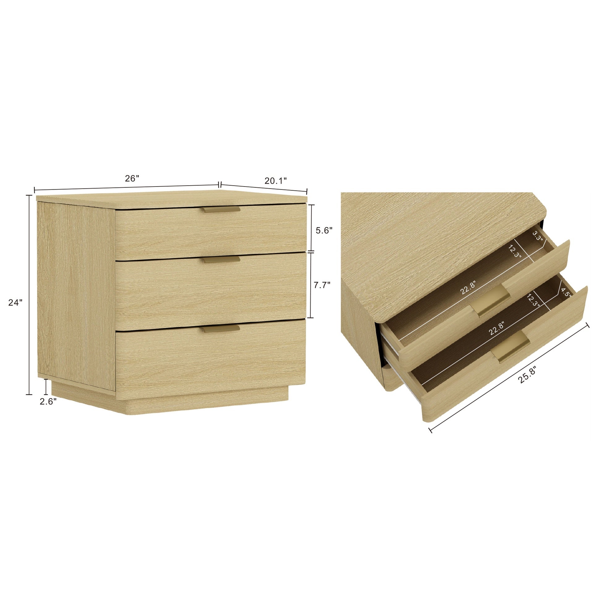 Nightstand in Natural Oak