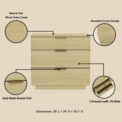 Nightstand in Natural Oak