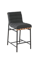 Liana 17.75"W Dark Gray Boucle Fabric Counter Height Chair