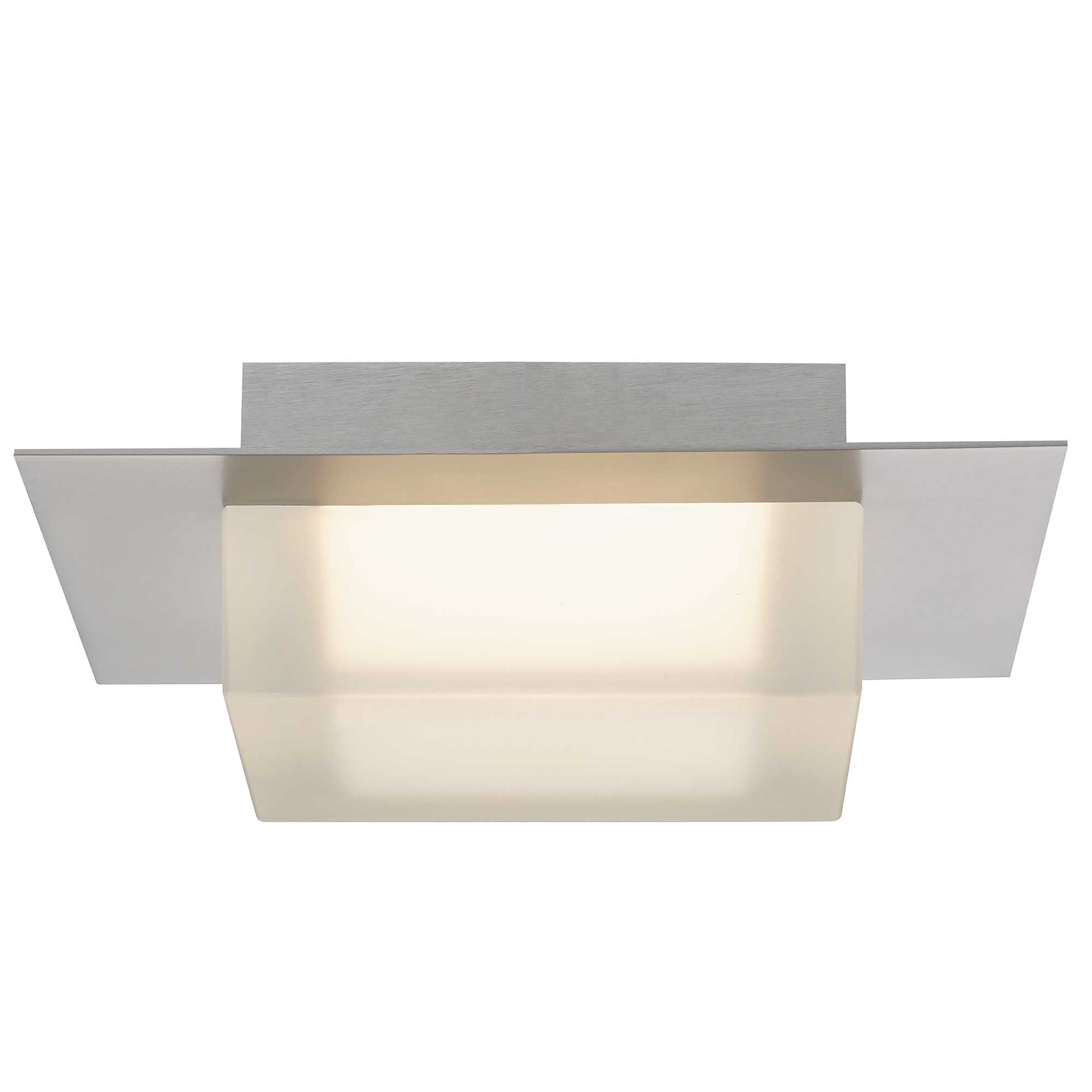8 inch Square Chrome Integrated LED Flush Mount