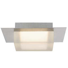 8 inch Square Chrome Integrated LED Flush Mount