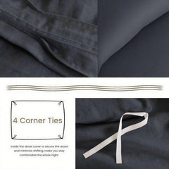 Serta Simply Clean Solid Duvet cover Grey King