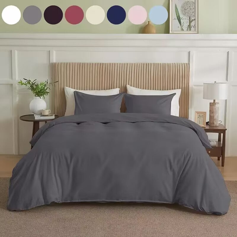 Serta Simply Clean Solid Duvet cover Grey King