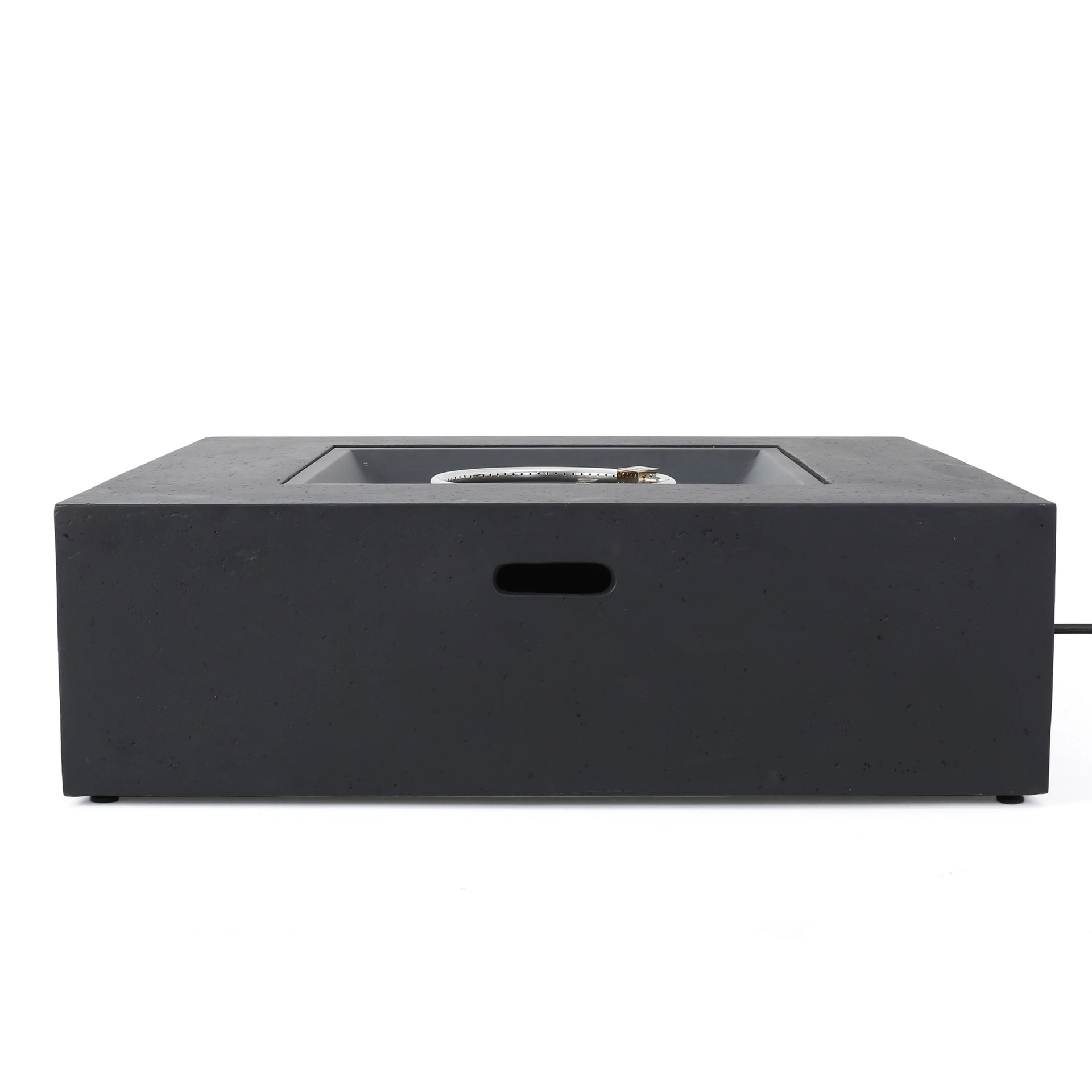Outdoor 50000 BTU Propane Fire Pit, Dark Grey, with Tank Holder