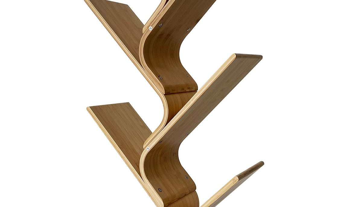 Modern Contemporary Shelf With Diagonal Open Space, Natural