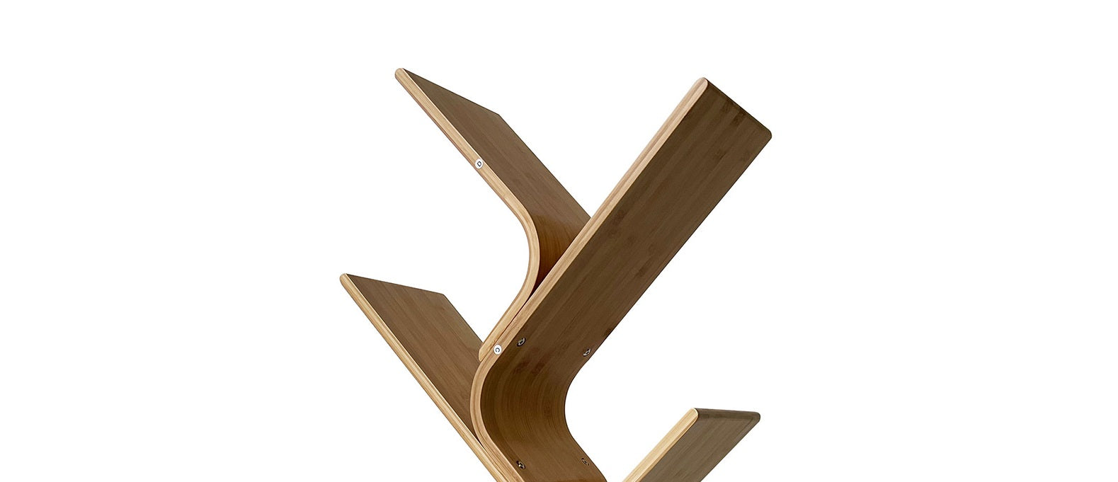 Modern Contemporary Shelf With Diagonal Open Space, Natural