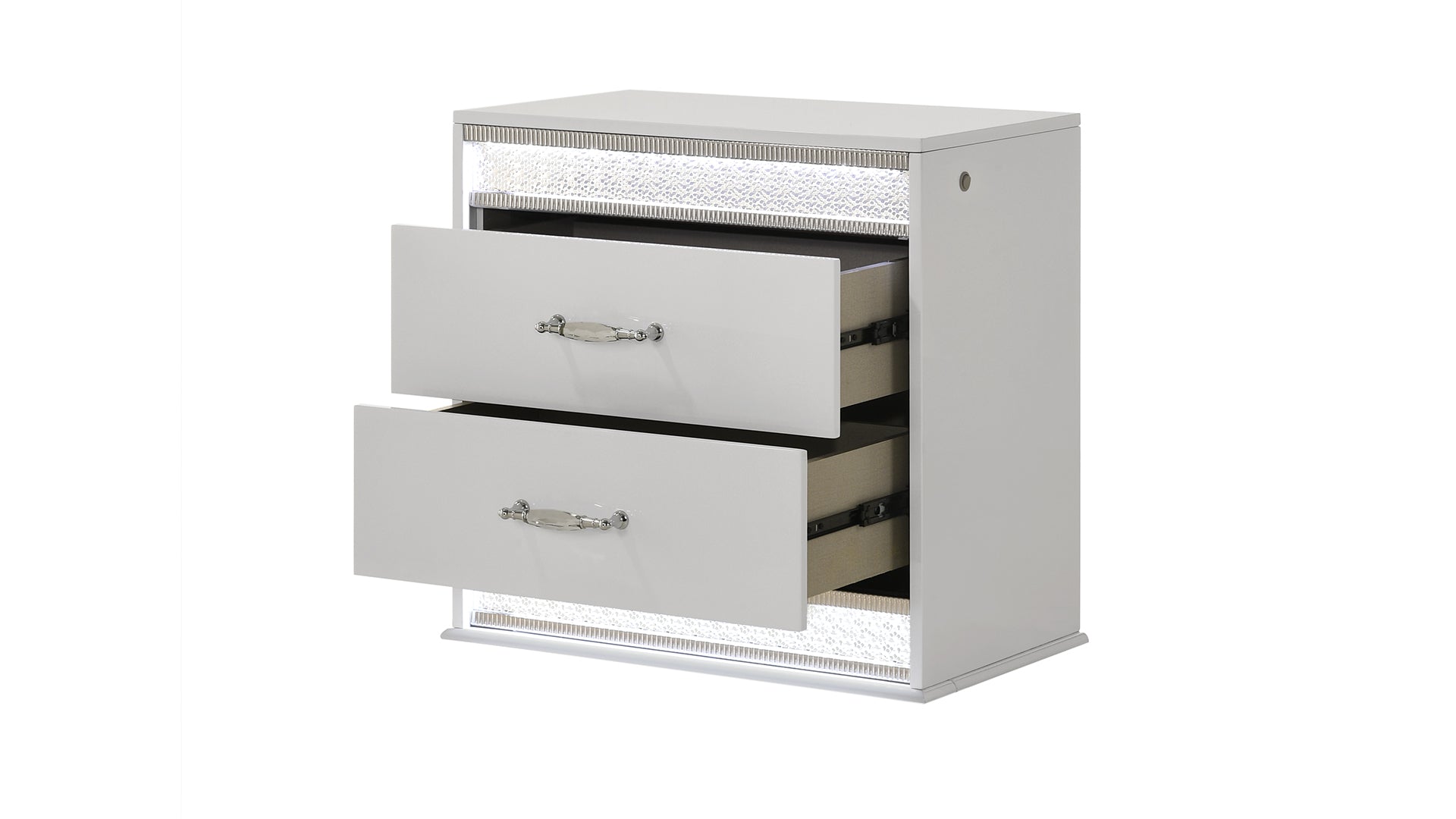 Glam Modern Style 2-Drawer Night stand Made with Wood in White      same asG150108644  (NJ inventory)