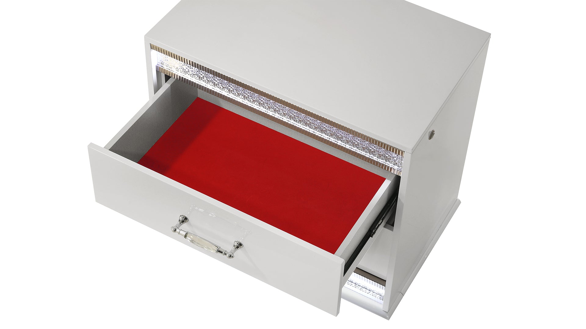 Glam Modern Style 2-Drawer Night stand Made with Wood in White      same asG150108644  (NJ inventory)