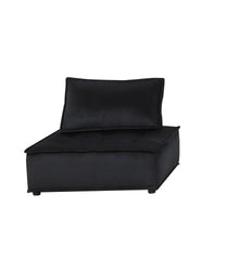 Aveline 40"W Black Velvet Armless Lounge Chair