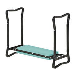 Outsunny Padded Garden Kneeler and Seat Bench, Padded Foldable Garden Stool, Green