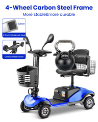 Folding Mobility Scooter for Adult - HEINSY Powered Mobility Scooter All Terrain Motorized Scooter Collapsible with 350W Motor, 12V20AH Dual Lead-Acid Batteries, Ideal for Elderly, Seniors, and Adults