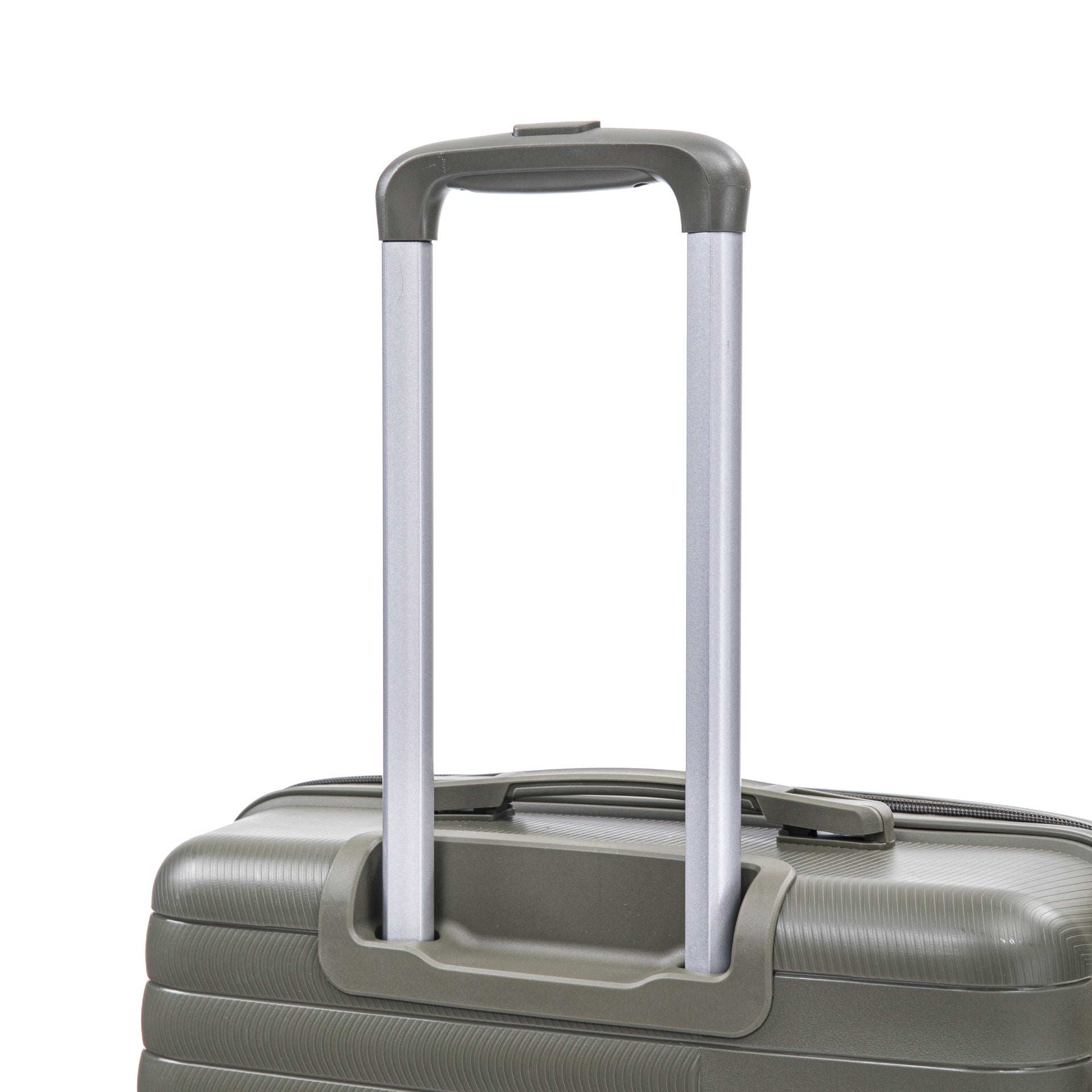 14"/20"/24"/28"  4 pcs/set in PP Spinner Wheel Luggage, Carry on Suitcase, Iron Pull Rod, Combination Password Lock, 14" Cosmetic Case (Green)