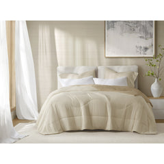 1-Piece Full/Queen Reversible Tencel Comforter Blanket,Linen
