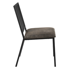 Zudora Synthetic Leather & Black Finish Side Chair (Set of 2)