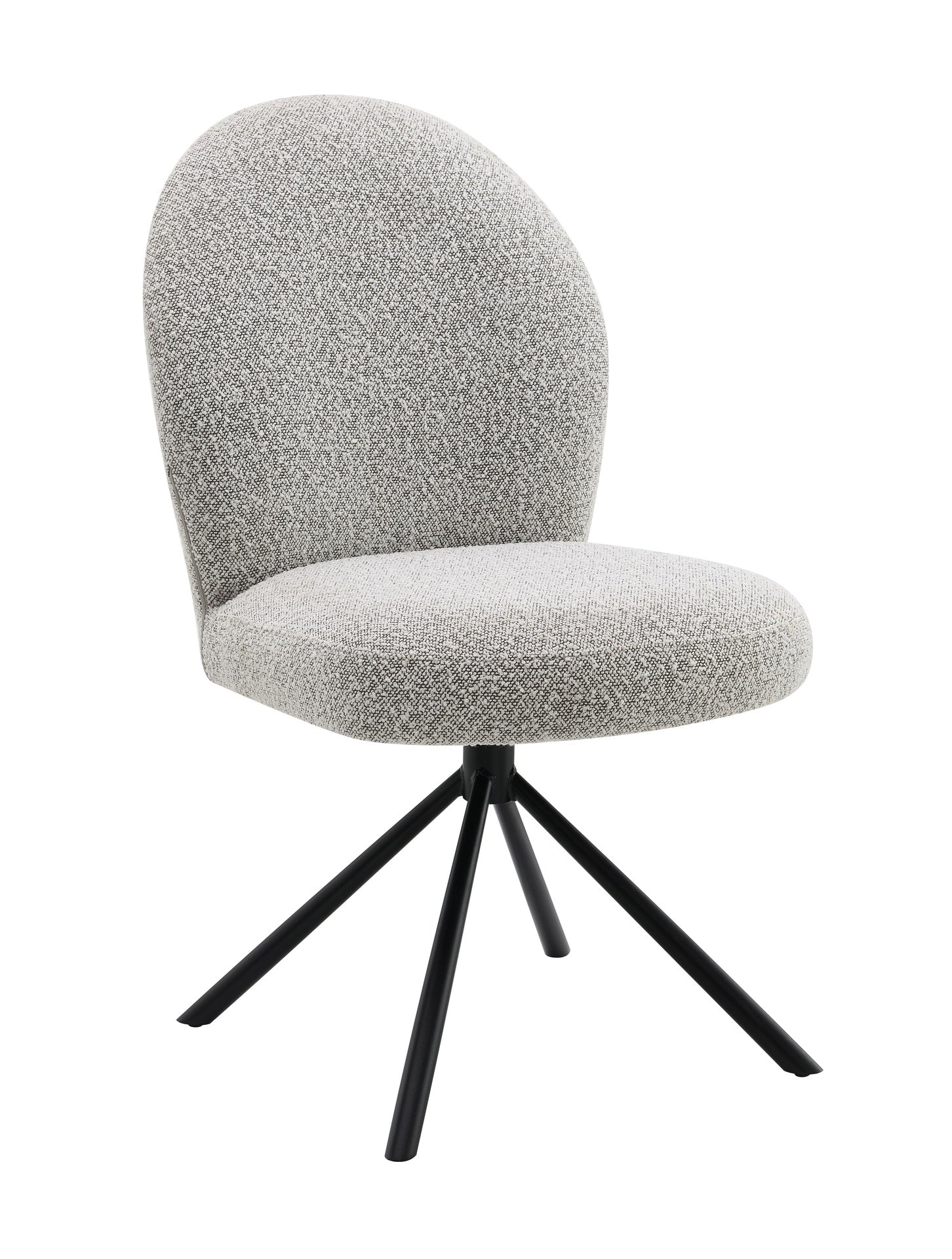 Lawton Gray Boucle Side Chair with Swivel (Set of 2)