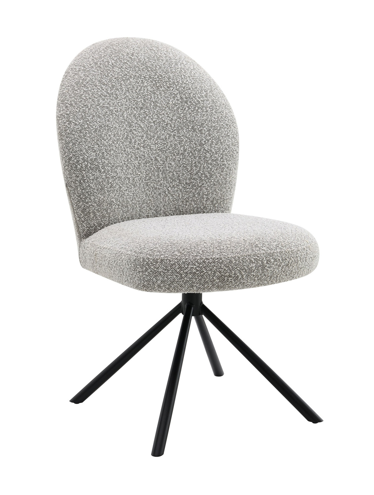Lawton Gray Boucle Side Chair with Swivel (Set of 2)