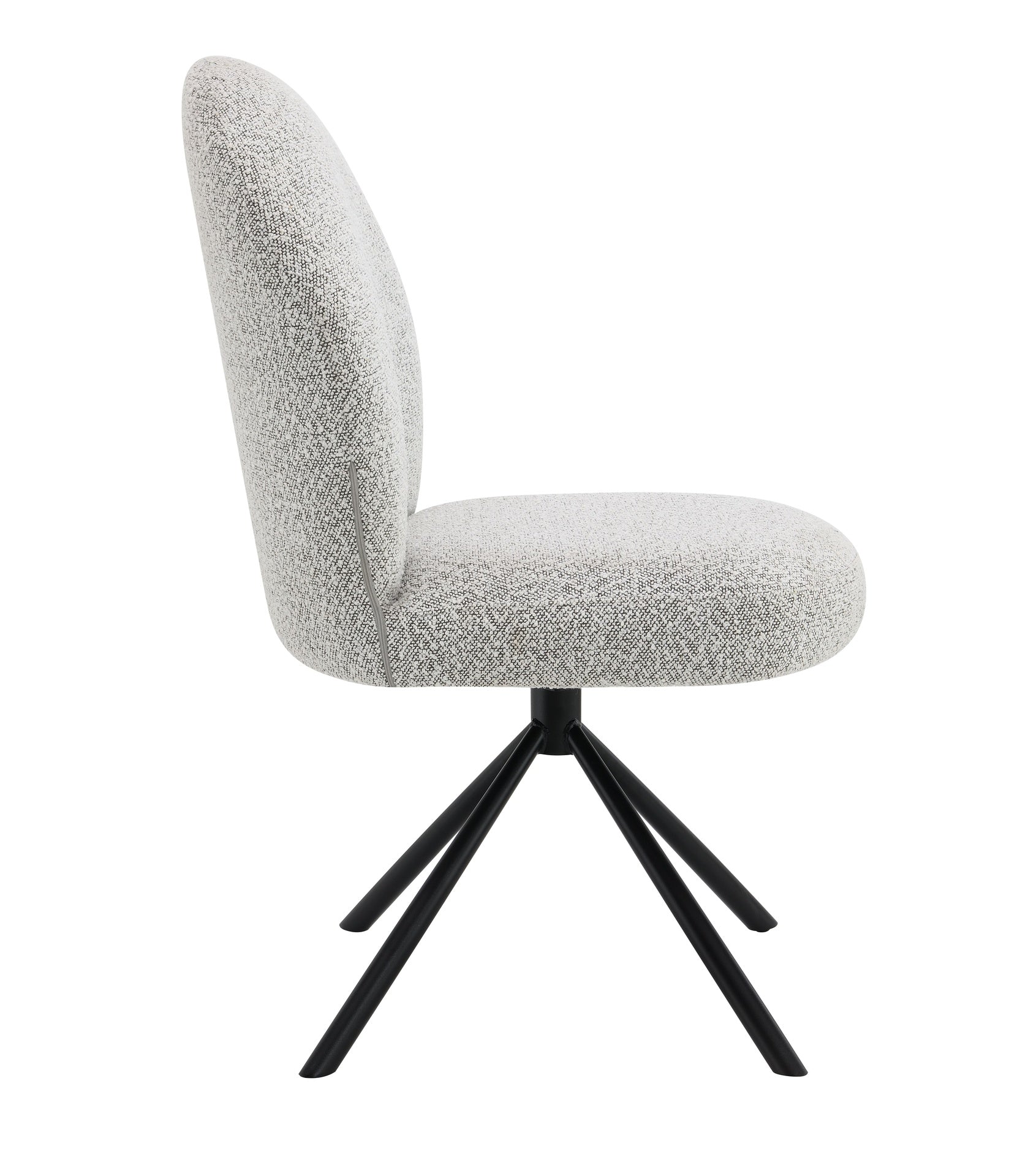 Lawton Gray Boucle Side Chair with Swivel (Set of 2)