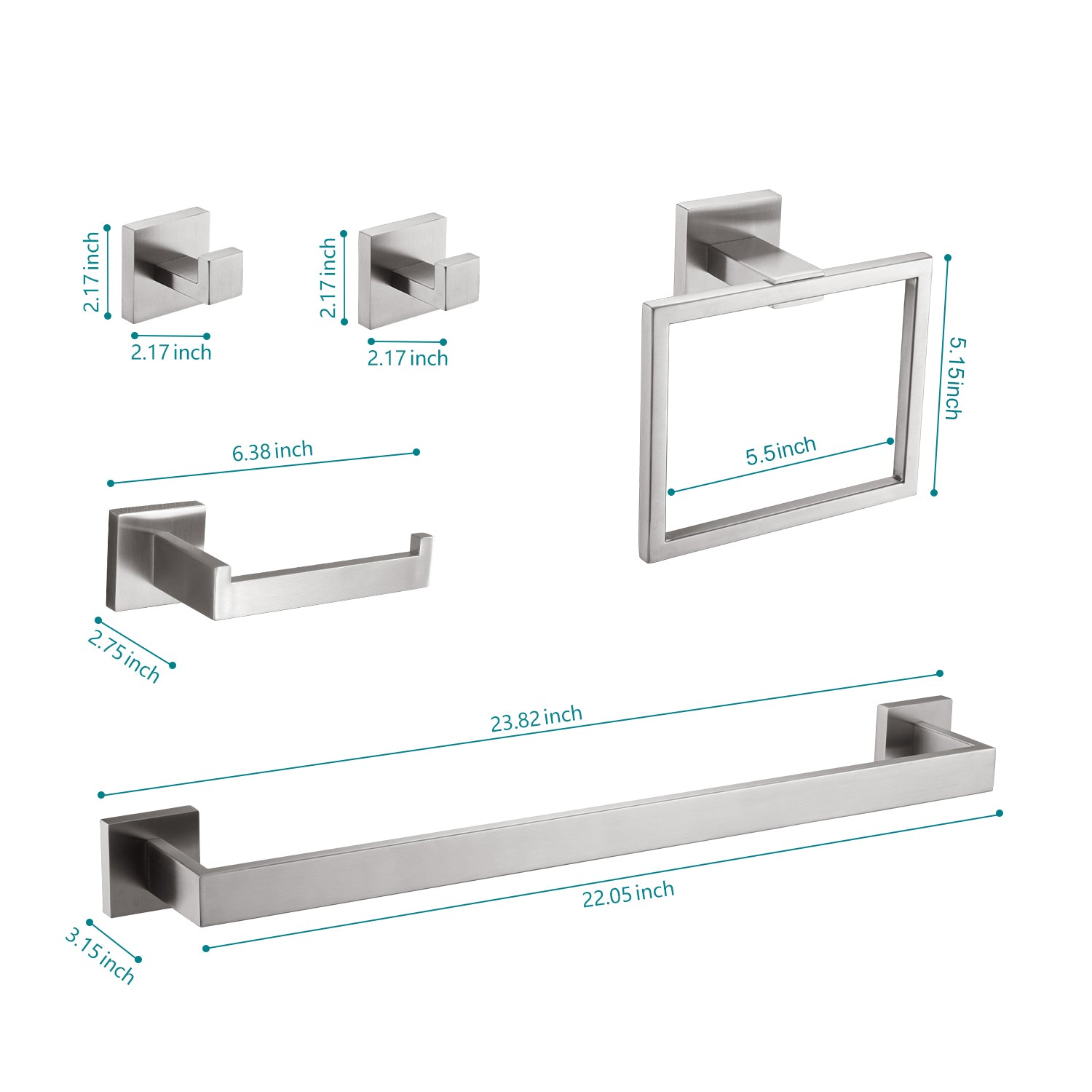 5 - Piece Bathroom Hardware Accessories Set