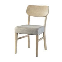 Transitional Style 2pc Side Chair Tapered Legs Contour Back Padded Seat Gray Finish Dining Room