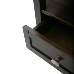 Warm Shaker Solid Wood 20 inch Wide Transitional End Table in Tobacco Brown