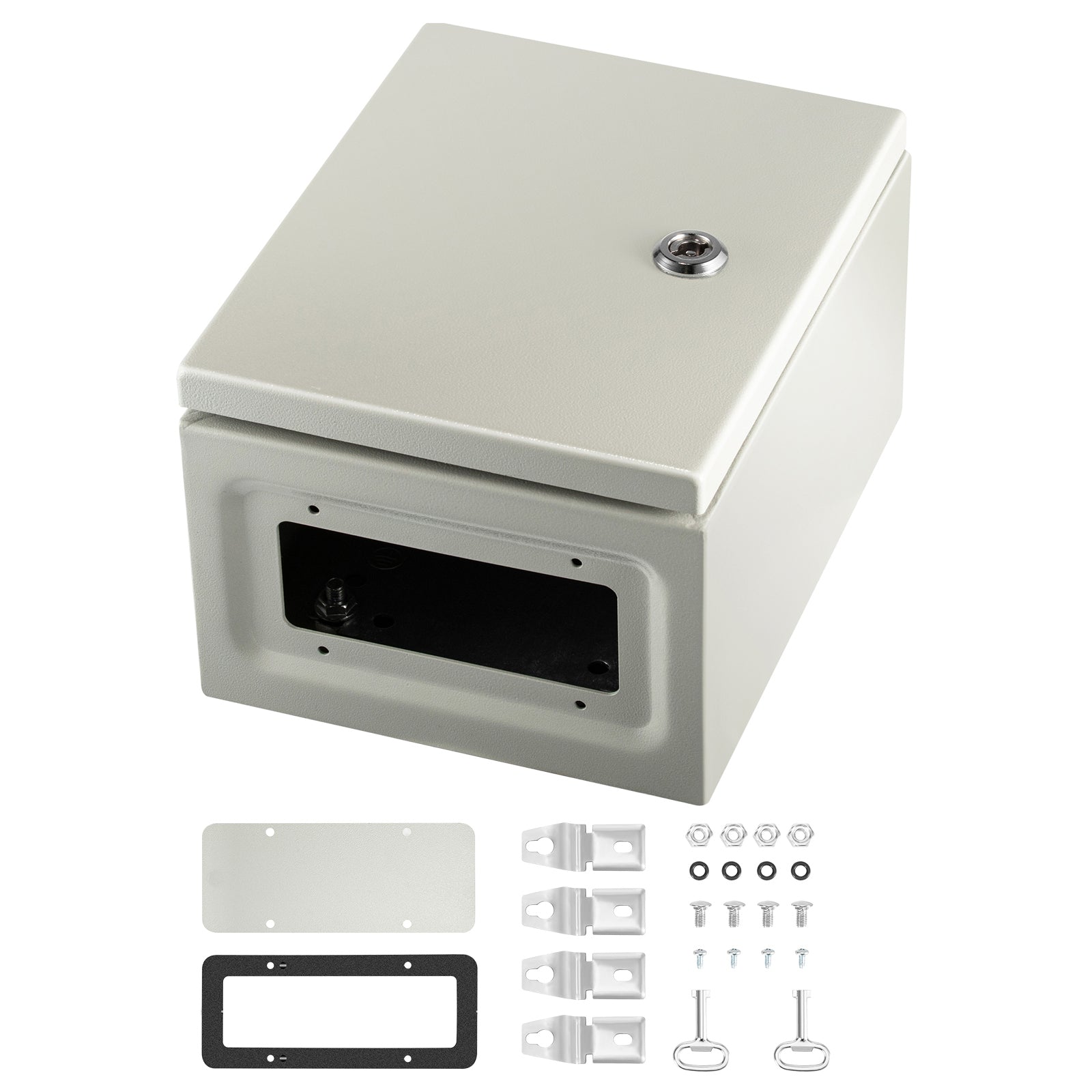 NEMA Steel Enclosure, 10 x 8 x 6'' NEMA 4X Steel Electrical Box, IP66 Waterproof & Dustproof, Outdoor/Indoor Electrical Junction Box, with Mounting Plate